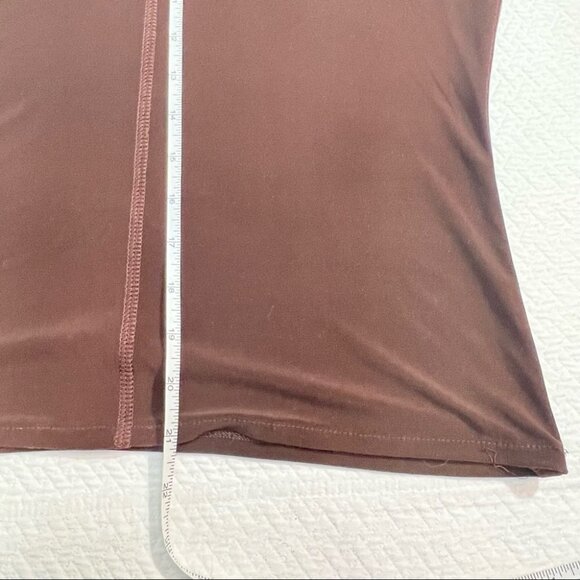 𝅺vintage 90's Vex🤎Wool Blend Brown Cowl Neck Sweater Size S - Picture 7 of 8